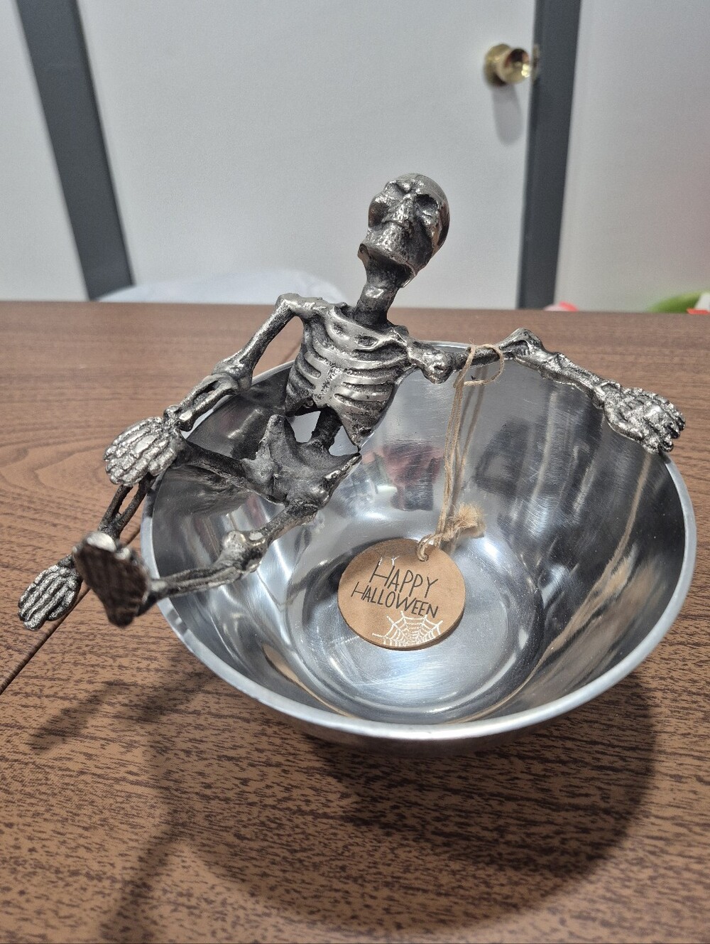 NWT Metal Skeleton Candy Display Dish